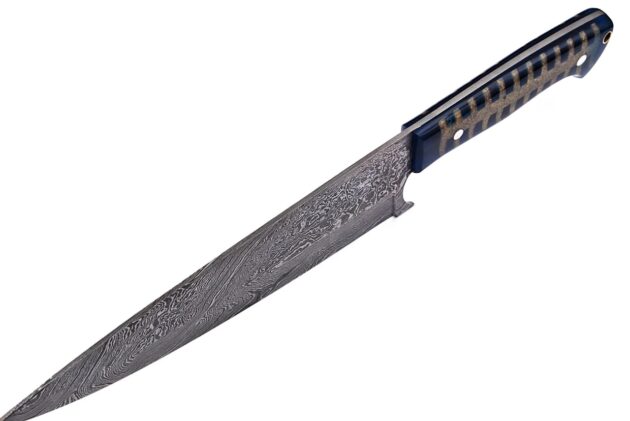 Premium Handmade Damascus Steel Chef Knife – Resin & Burl Wood Handle - Image 5