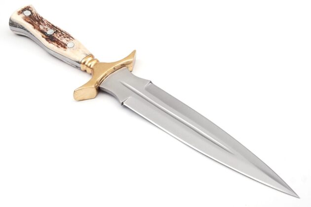 Premium Handcrafted Hunting Dagger – Stag Horn Handle & Brass - Image 5